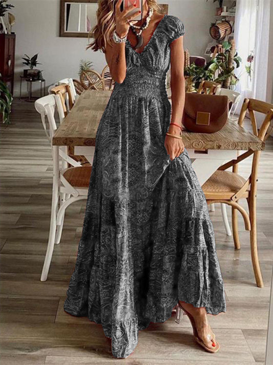 Boho Floral Maxi Dress – Sleeveless Summer Style