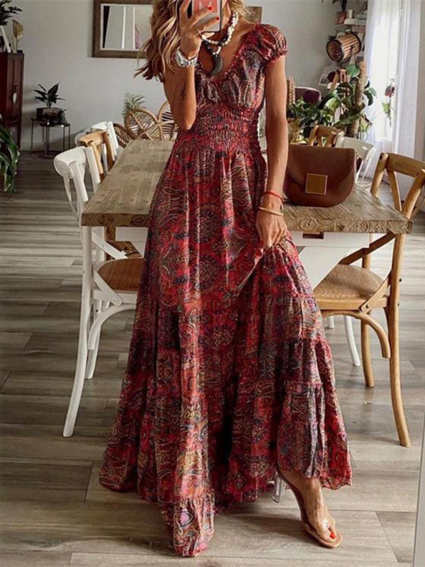 Boho Floral Maxi Dress – Sleeveless Summer Style