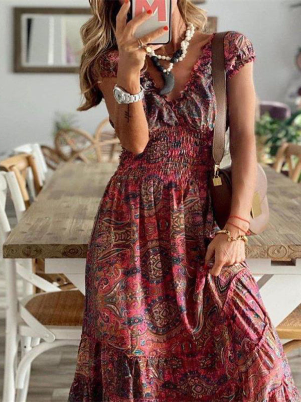 Boho Floral Maxi Dress – Sleeveless Summer Style