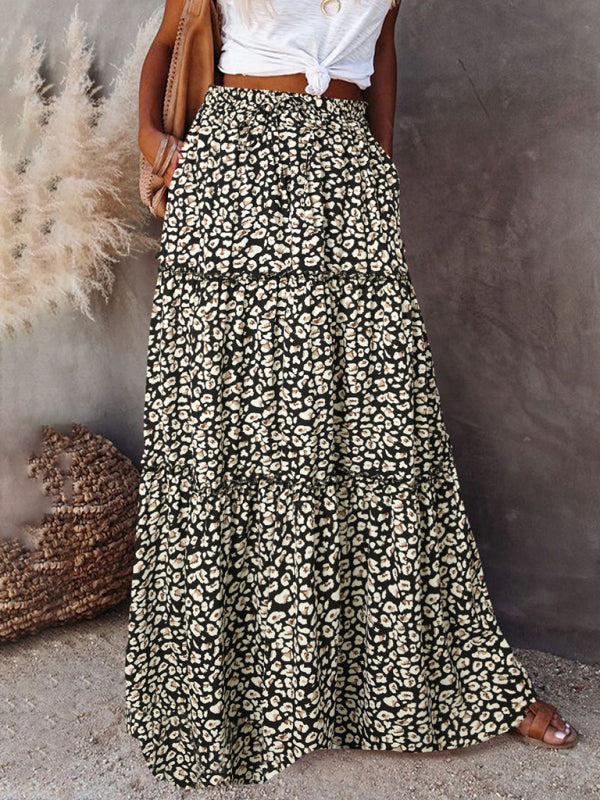 Bohemian High Waist Maxi Skirt