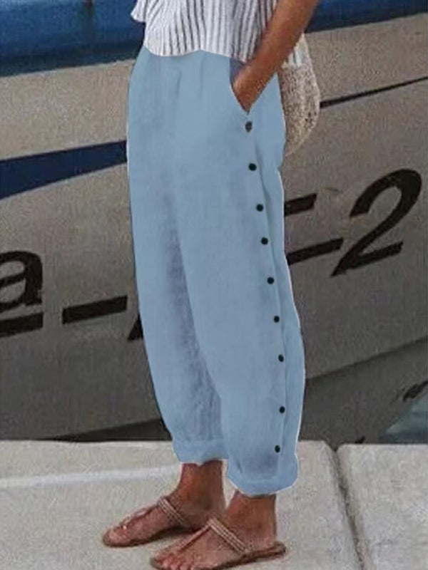 Solid Color Pocket Lounge Pants