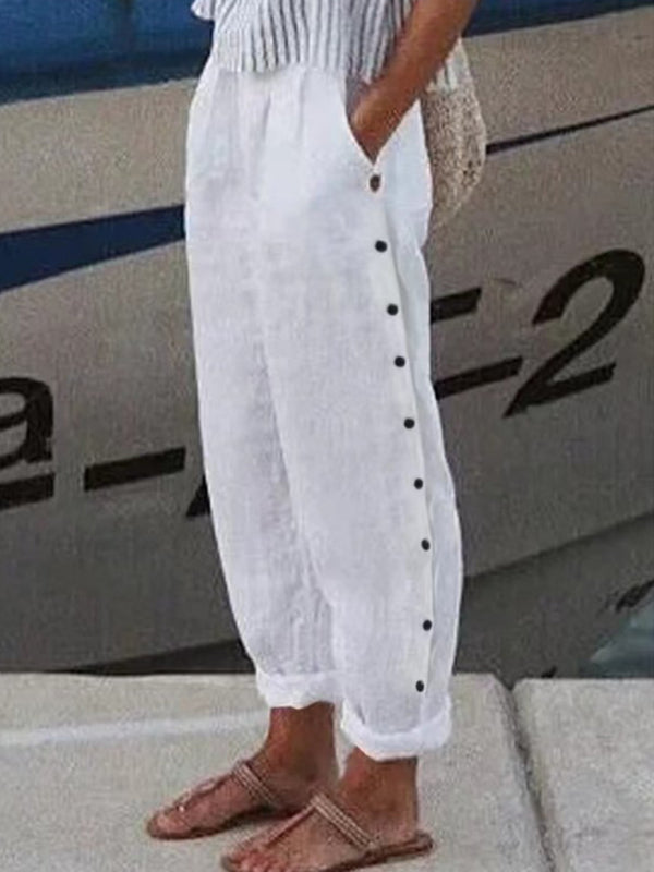 Solid Color Pocket Lounge Pants