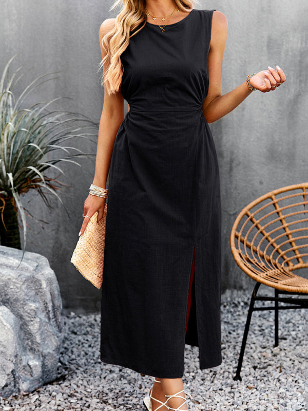 Waistless Sleeveless Long Sundress – Lightweight Summer Casual Dress