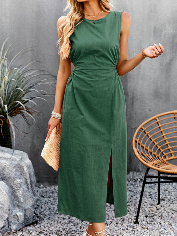 Waistless Sleeveless Long Sundress – Lightweight Summer Casual Dress
