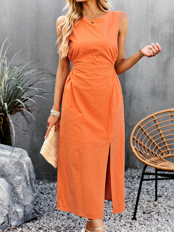 Waistless Sleeveless Long Sundress – Lightweight Summer Casual Dress