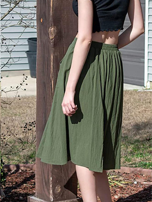 Button Front High Waist Skirt – Smiling Maria