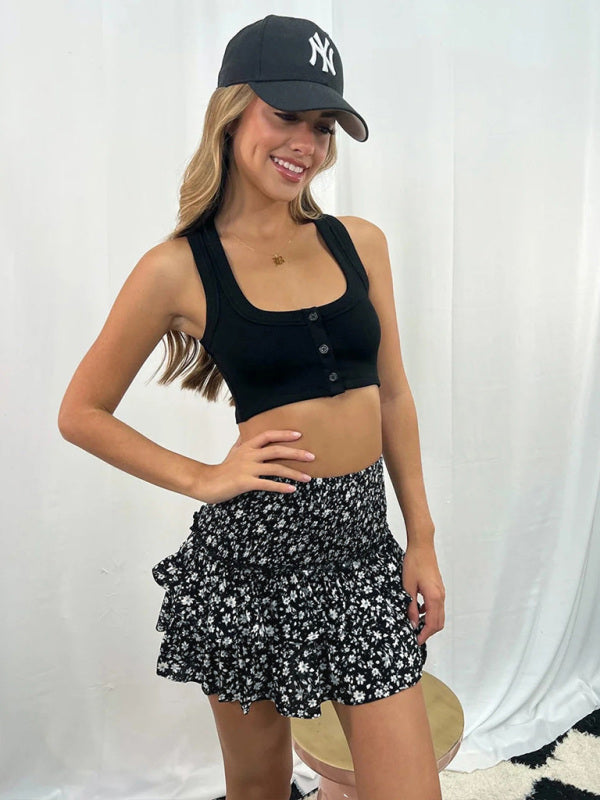 Printed A-Line Mini Skirt – Smiling Maria