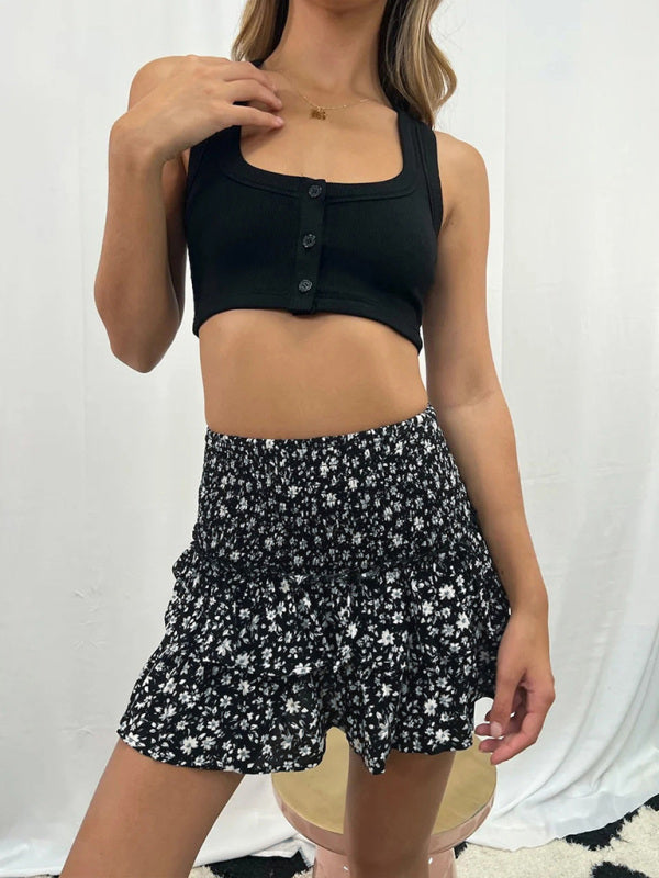 Printed A-Line Mini Skirt – Smiling Maria