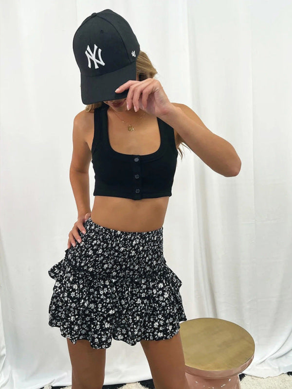 Printed A-Line Mini Skirt – Smiling Maria