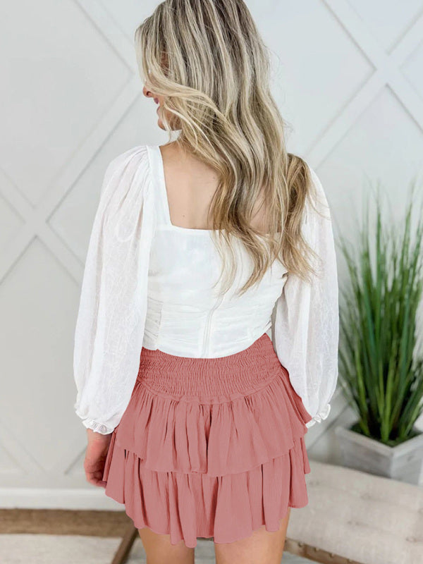 Ruffle Tiered Mini Skirt – Smiling Maria