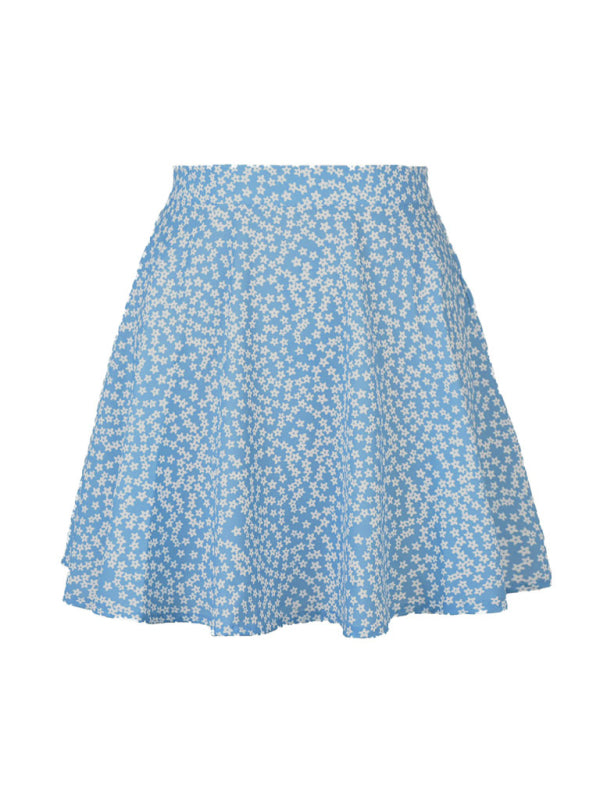 Floral High Waist Chiffon Skirt