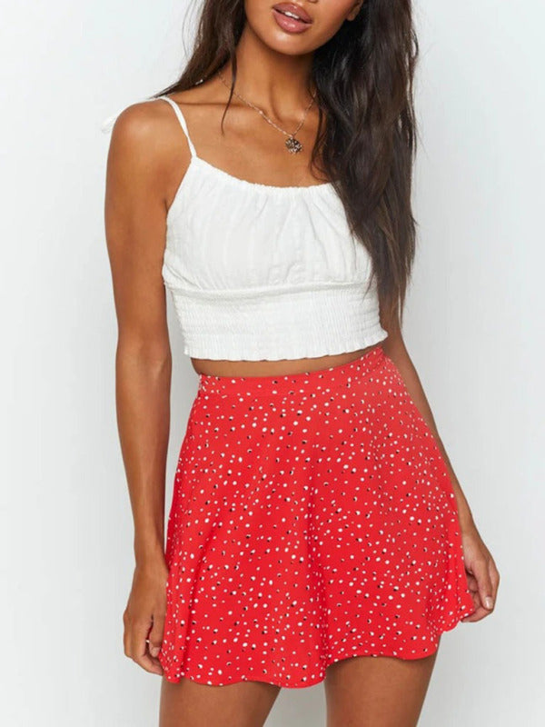 Floral High Waist Chiffon Skirt