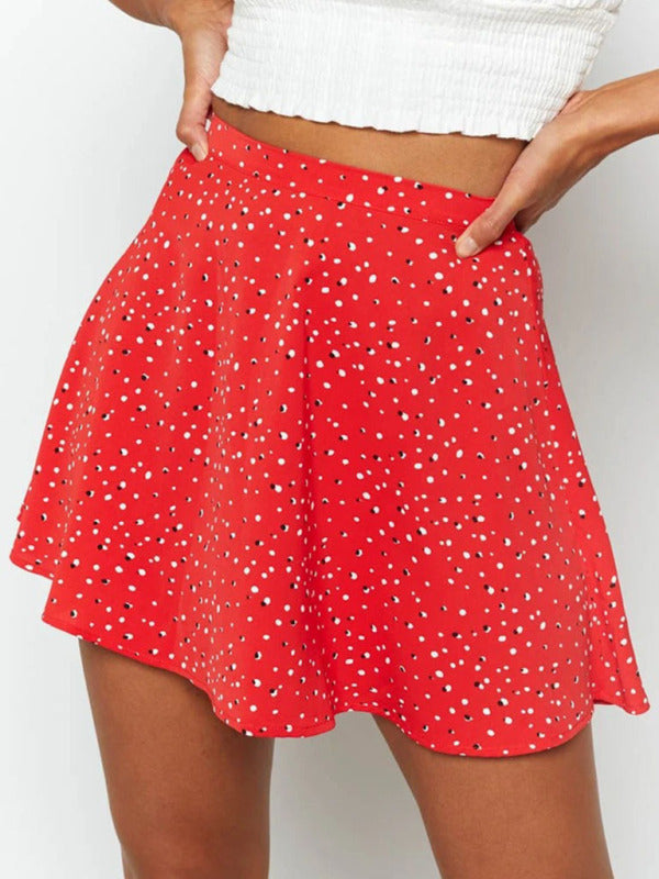 Floral High Waist Chiffon Skirt
