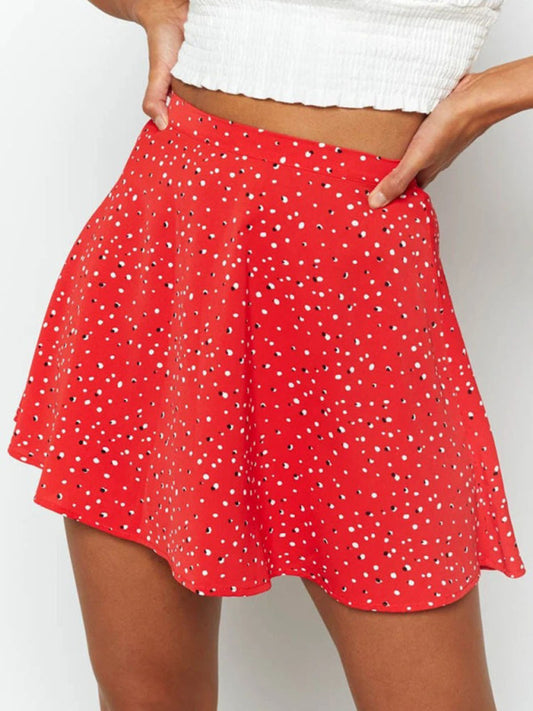 Floral High Waist Chiffon Skirt