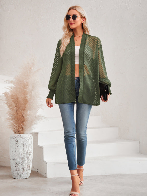 Women's Loose Jacquard Cardigan