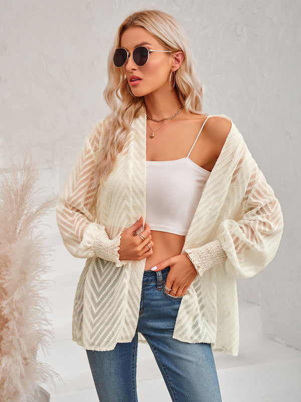 Women's Loose Jacquard Cardigan