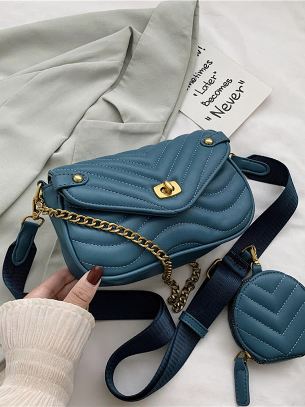 Small PU Chain Shoulder Bag – Casual Crossbody