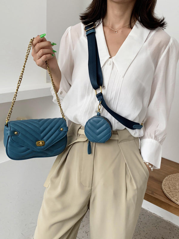 Small PU Chain Shoulder Bag – Casual Crossbody