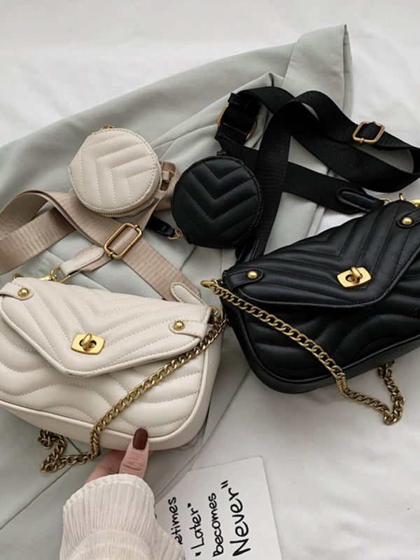 Small PU Chain Shoulder Bag – Casual Crossbody