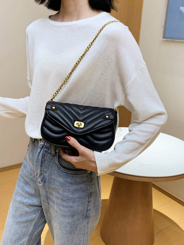 Small PU Chain Shoulder Bag – Casual Crossbody