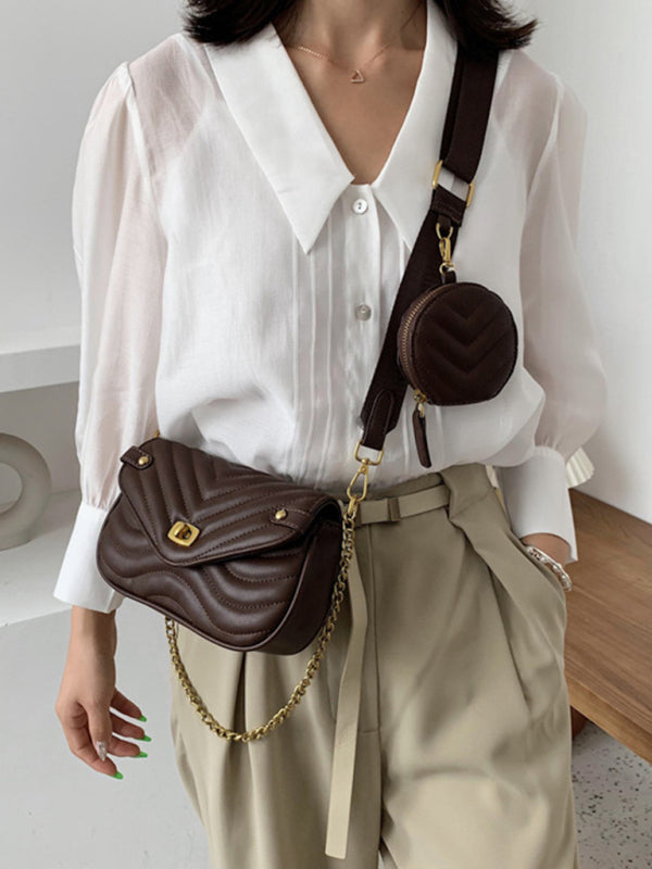 Small PU Chain Shoulder Bag – Casual Crossbody