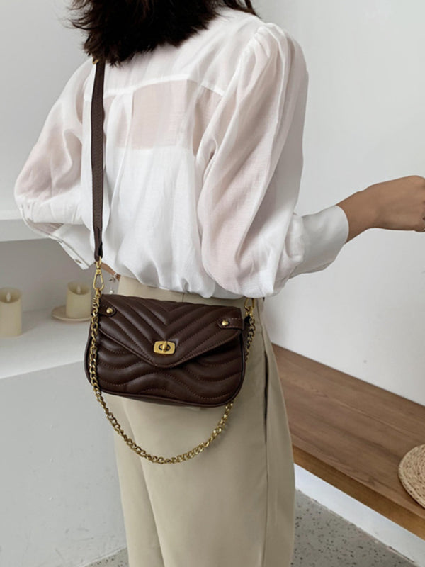 Small PU Chain Shoulder Bag – Casual Crossbody