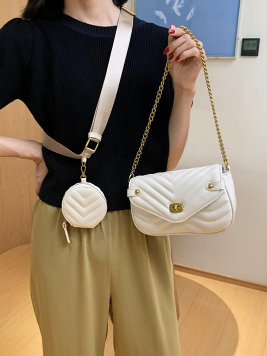 Small PU Chain Shoulder Bag – Casual Crossbody