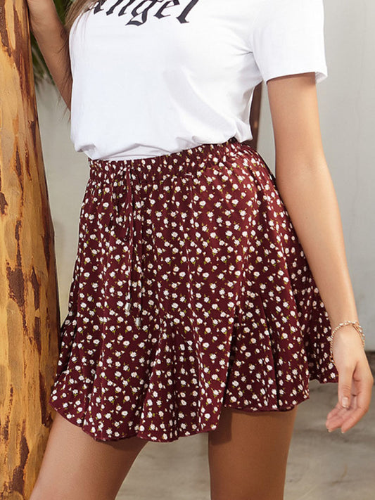 Floral Woven Mini Skirt – Smiling Maria