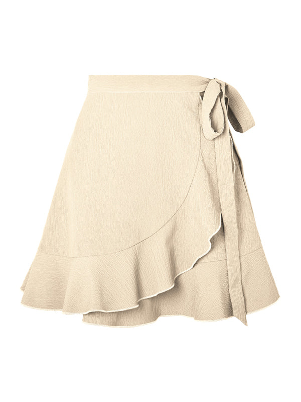 High Waist Ruffle Tie Skirt – Smiling Maria