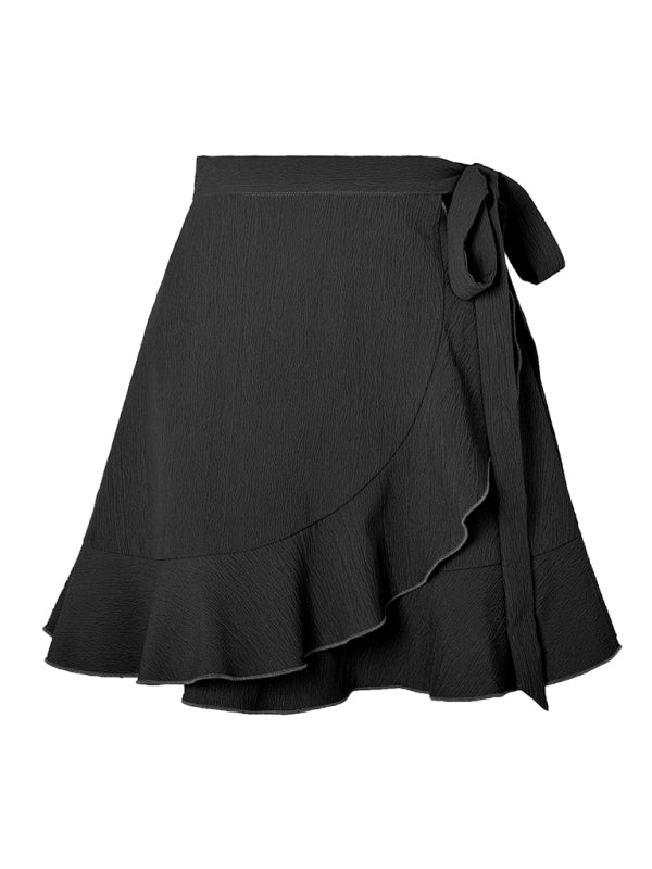 High Waist Ruffle Tie Skirt – Smiling Maria