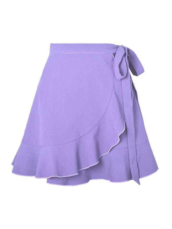 High Waist Ruffle Tie Skirt – Smiling Maria