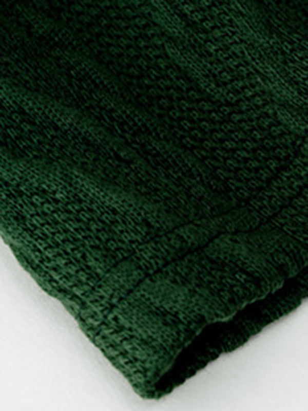 Slim Fit Rhombus Knit Wrap Skirt – High-Waisted, Stretchy Spring Style