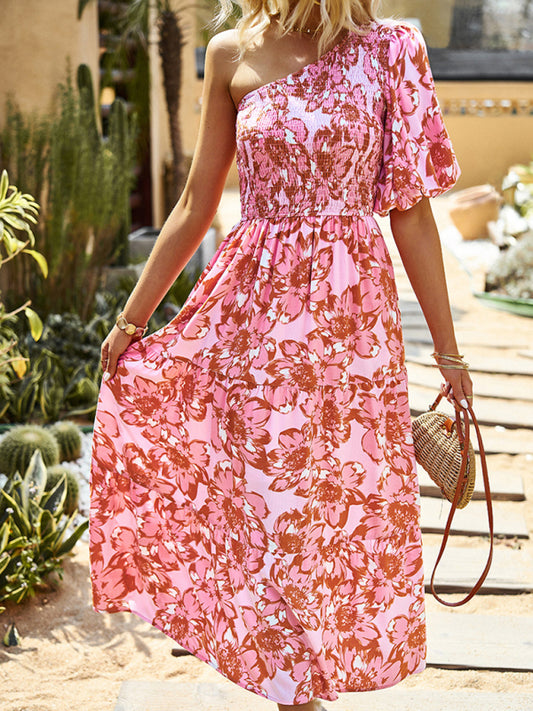 Bohemian Off Shoulder Maxi Dress – Lightweight Rayon, Flowy Holiday Style