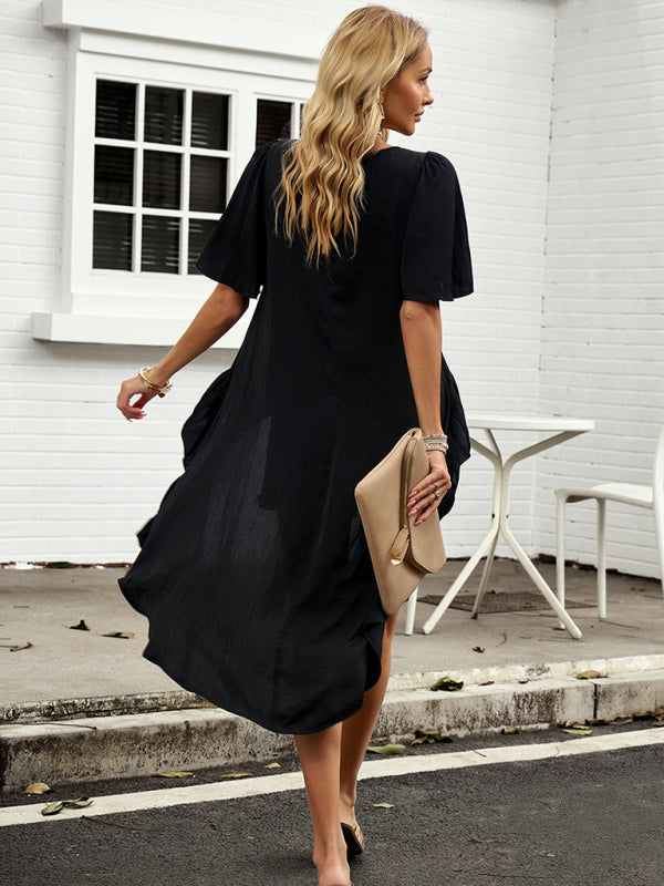 Elegant Ruffled Short-Sleeve Top