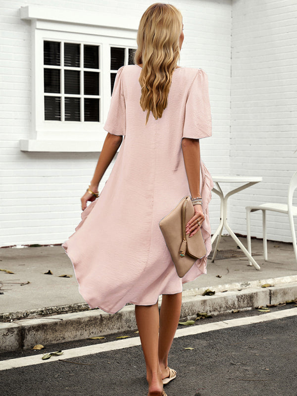 Elegant Ruffled Short-Sleeve Top