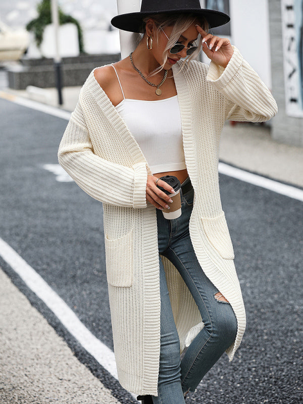Women's Knit Pocket Sweater Coat