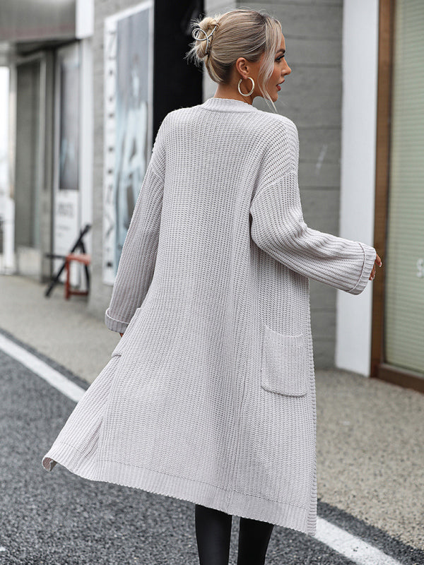 Women's Knit Pocket Sweater Coat