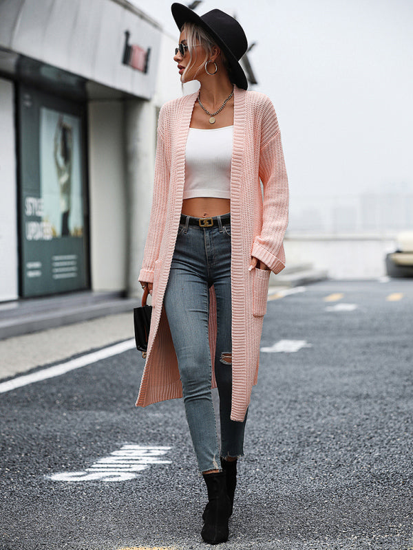 Women's Knit Pocket Sweater Coat