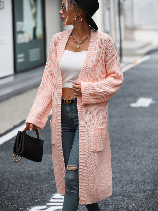 Women's Knit Pocket Sweater Coat