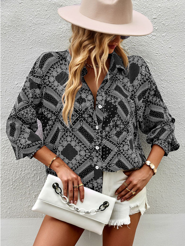 Four Seasons Casual Printed Long Sleeve Shirt