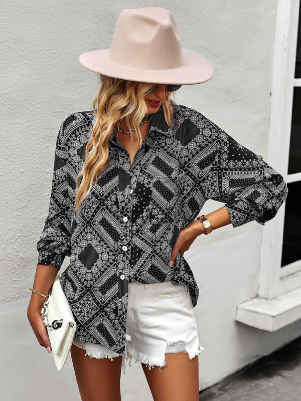Four Seasons Casual Printed Long Sleeve Shirt
