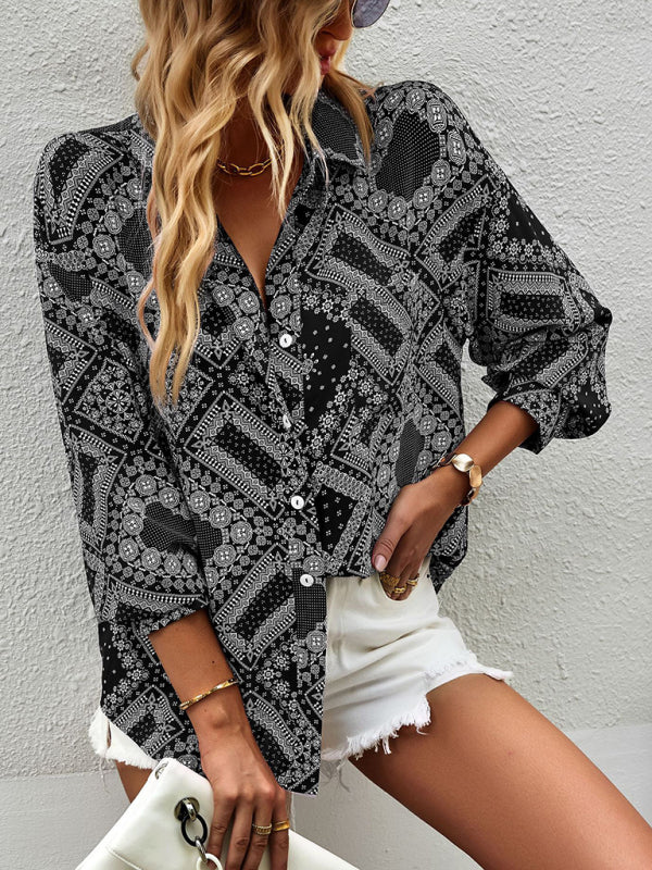 Four Seasons Casual Printed Long Sleeve Shirt