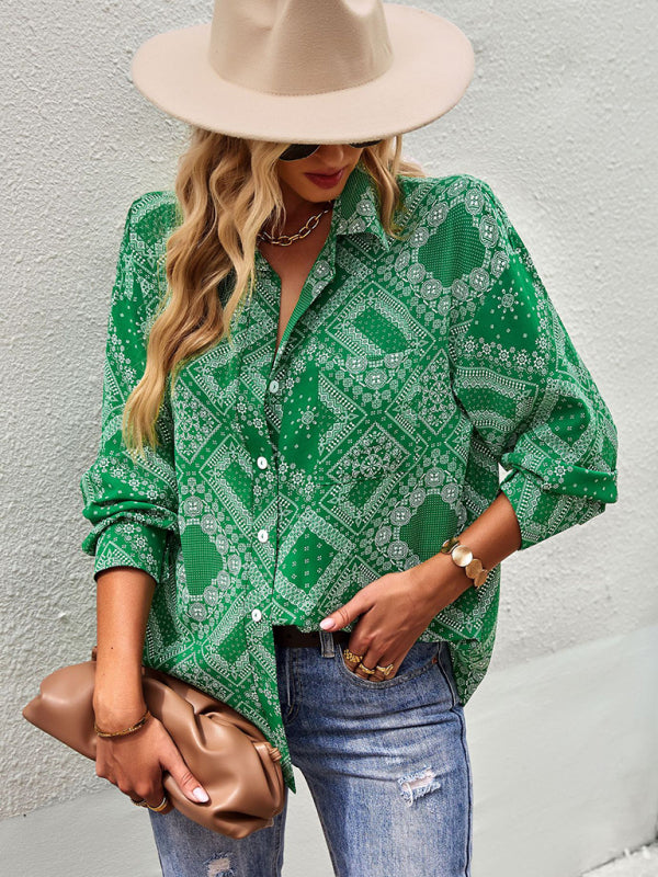 Four Seasons Casual Printed Long Sleeve Shirt