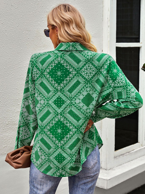 Four Seasons Casual Printed Long Sleeve Shirt