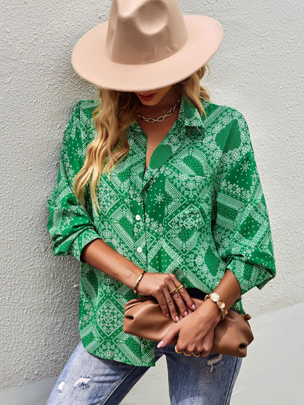Four Seasons Casual Printed Long Sleeve Shirt