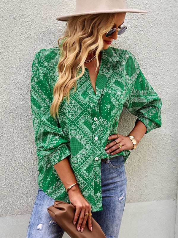 Four Seasons Casual Printed Long Sleeve Shirt