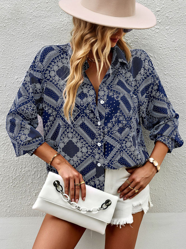 Four Seasons Casual Printed Long Sleeve Shirt