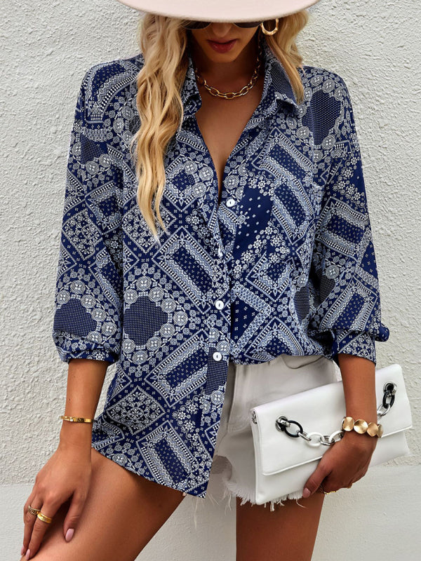 Four Seasons Casual Printed Long Sleeve Shirt