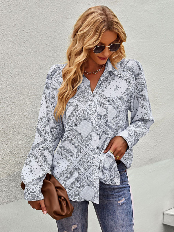 Four Seasons Casual Printed Long Sleeve Shirt