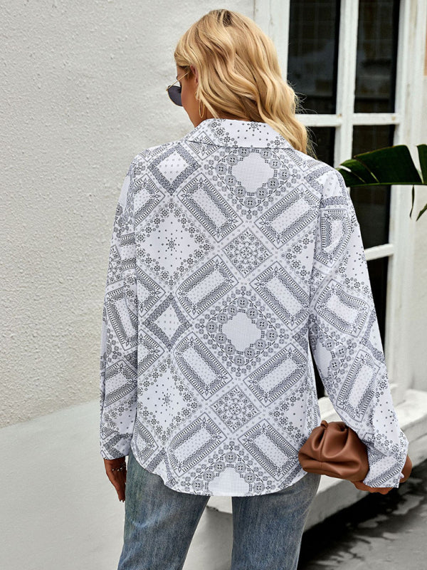 Four Seasons Casual Printed Long Sleeve Shirt